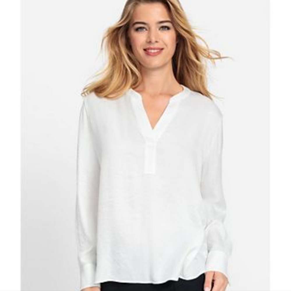 Women's Long Sleeve Blouse White Size S Used